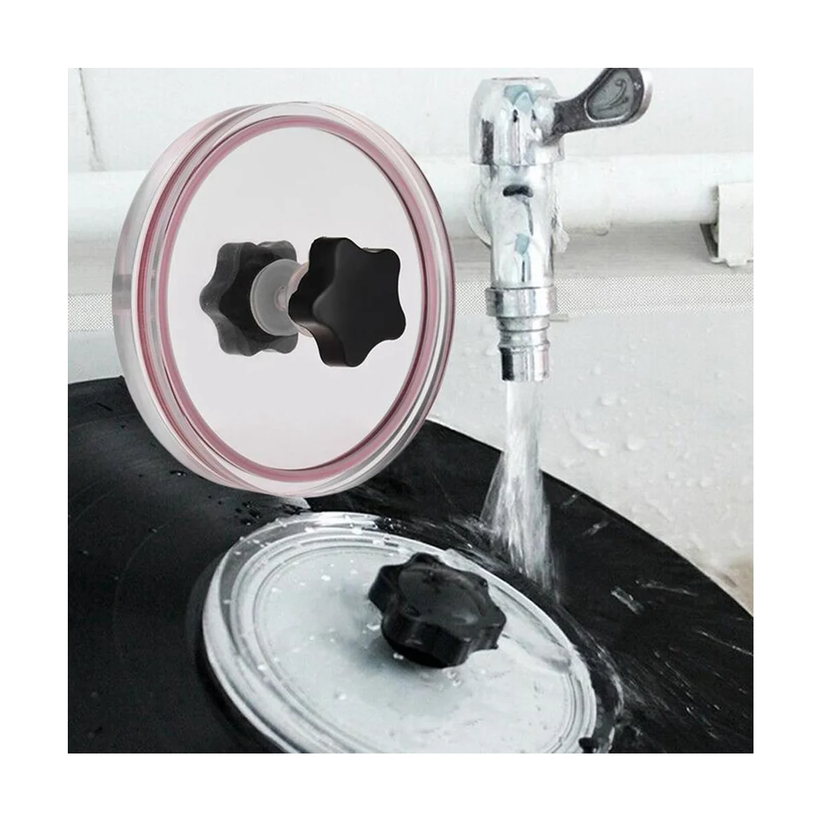 

Vinyl Record Cleaner Clamp Record Label Saver Acrylic Cloth Clean Tools Protective Clip Vinyl Player Accessories
