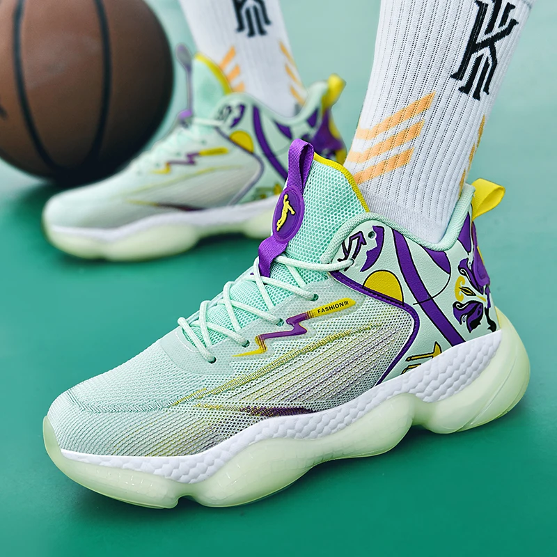 Basketball Sneakers Anti-skid High-top Couple Breathable Man Basketball Boots