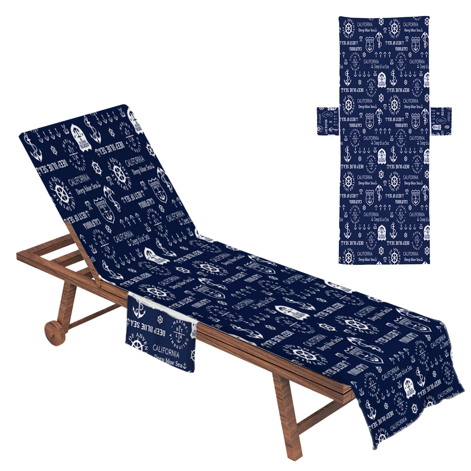 

Beach Chair Cover Pool Beach Chair Cover With Side Storage Pockets Microfiber Sunbathing Chaise Cover Chair Towel For Garden