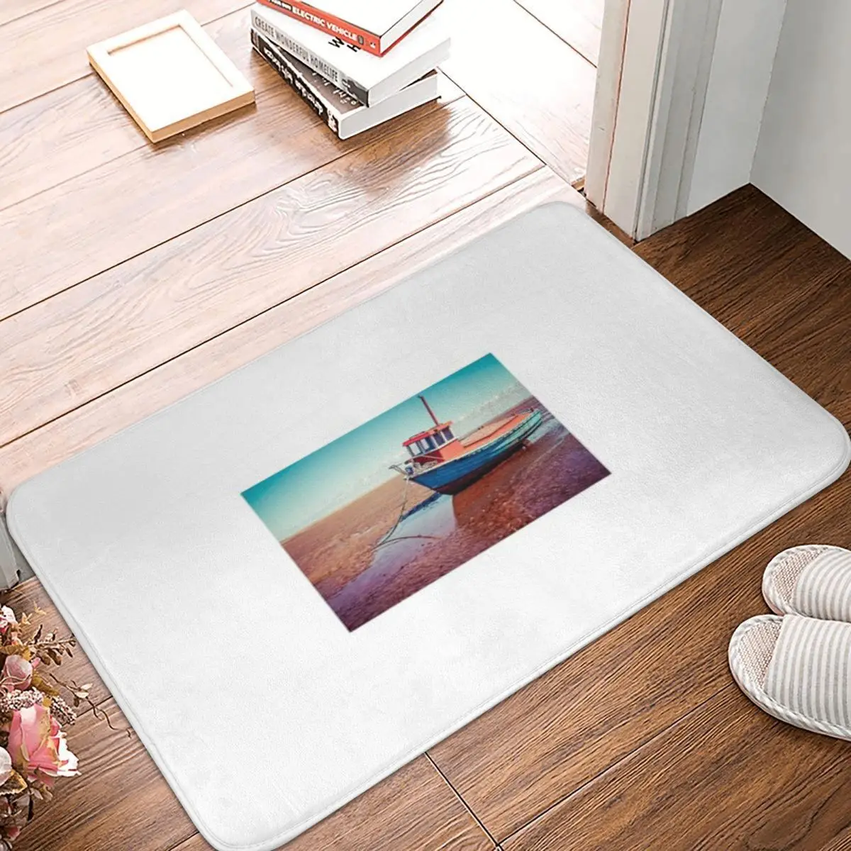 Рыболовные лодки Meols Wirral английский коврик для ванной