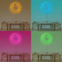 10 styles neon led sign smiley happy birthday led light party flex transparent acrylic neon light sign wedding party decor