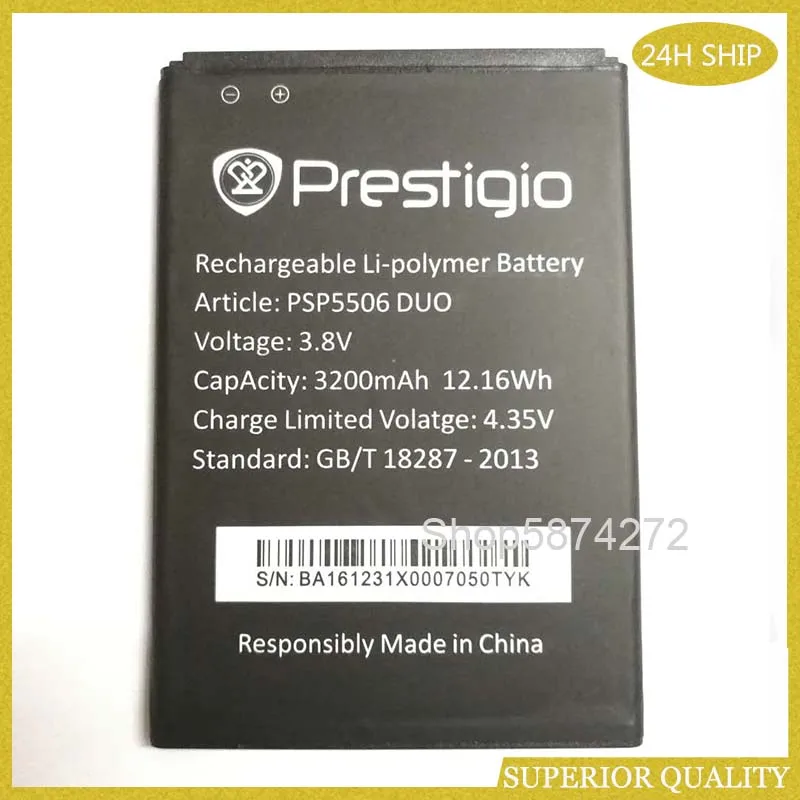 

High quality Replacement battery PSP5506 DUO Battery For Prestigio Grace Q5 PSP5506 DUO 3200mAh Mobile Phone batteries Battery