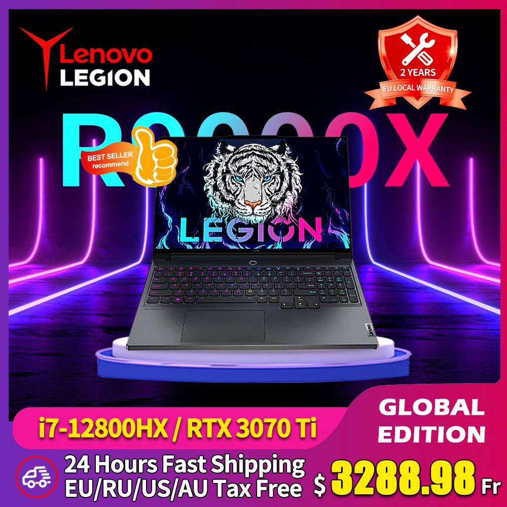Lenovo Legion Laptop Y9000K 2022 i7-12700H/i9-12900H 32GB Ram 16 Inch Senior Designer Professional E-game PC RTX 3080 Ti/3070 Ti - купить по