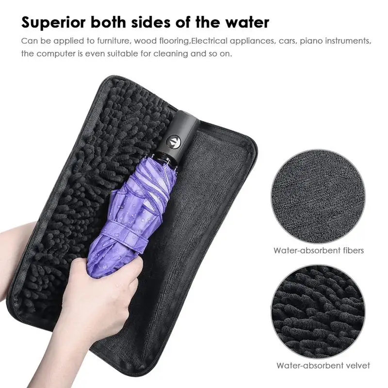 

Protable Water Absorption Umbrella Storage Bags Water Cleaning Cloth Umbrella Covers Bag Organizer