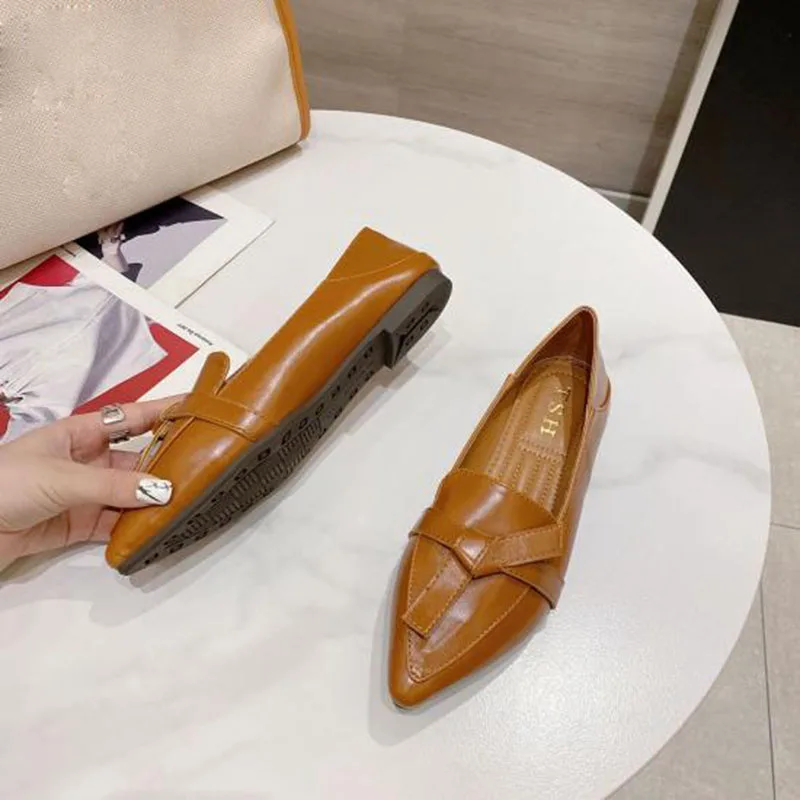 Fashion Flats Office Lady Shoes Elegant Women Flats Pointed toe Casual Woman Footwear New 2022 Plus Size 41