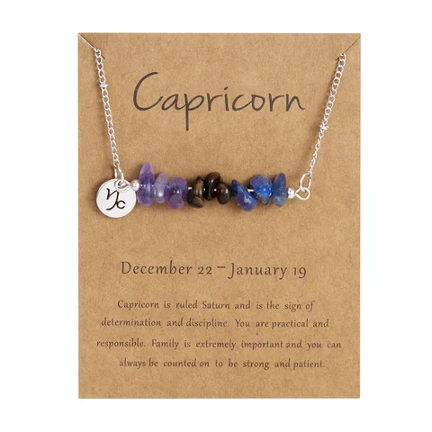 Кулон из натурального камня 12 созвездий rinhoo