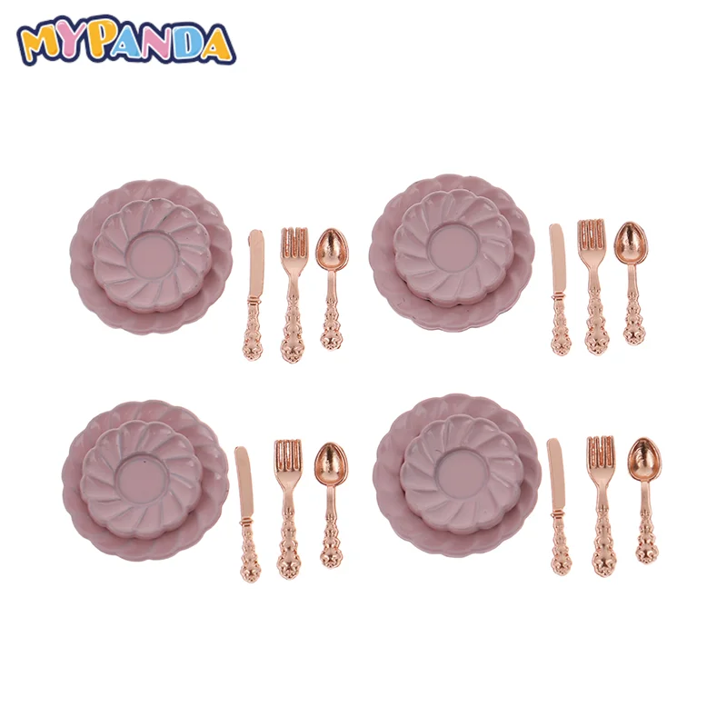 

1set For Children's Dollhouse Miniatures Tableware Mini Cutlery Knife Fork Spoon Childrens Toy For Doll House Decor
