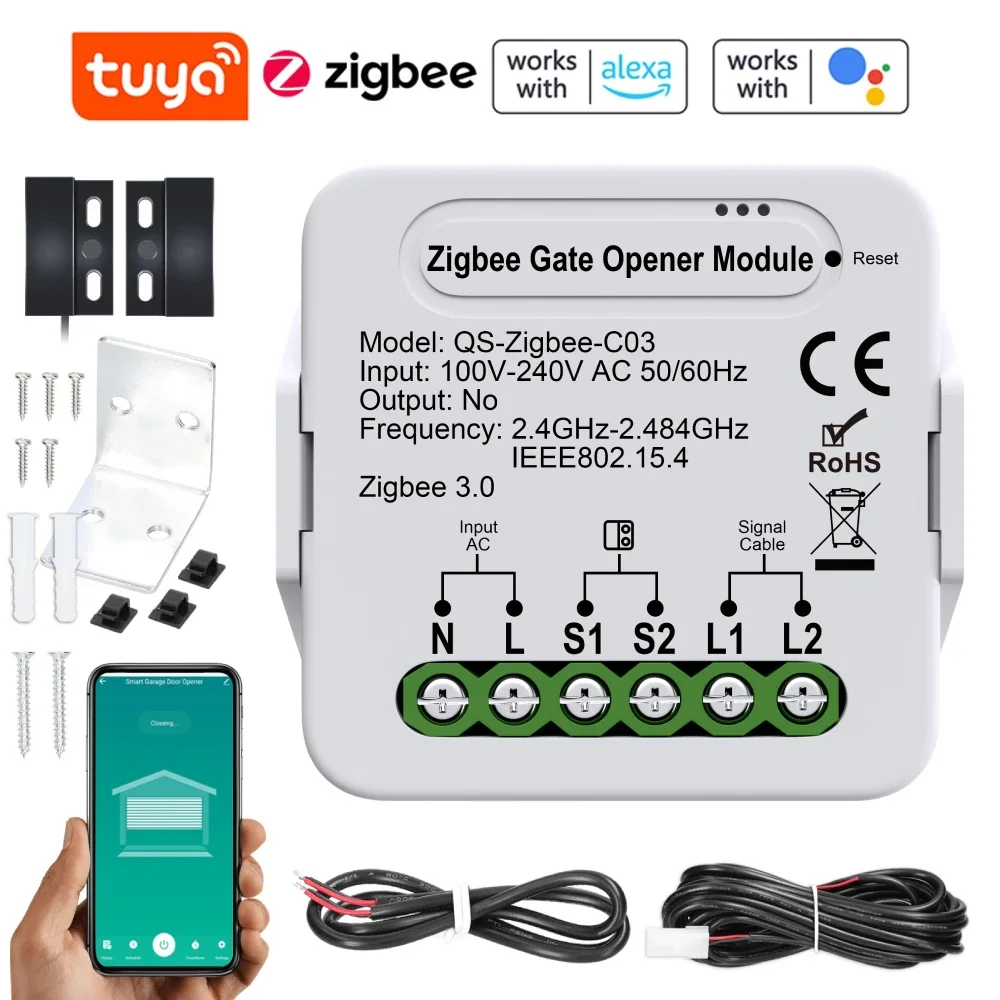 

Умный контроллер для гаражных ворот Tuya Zigbee