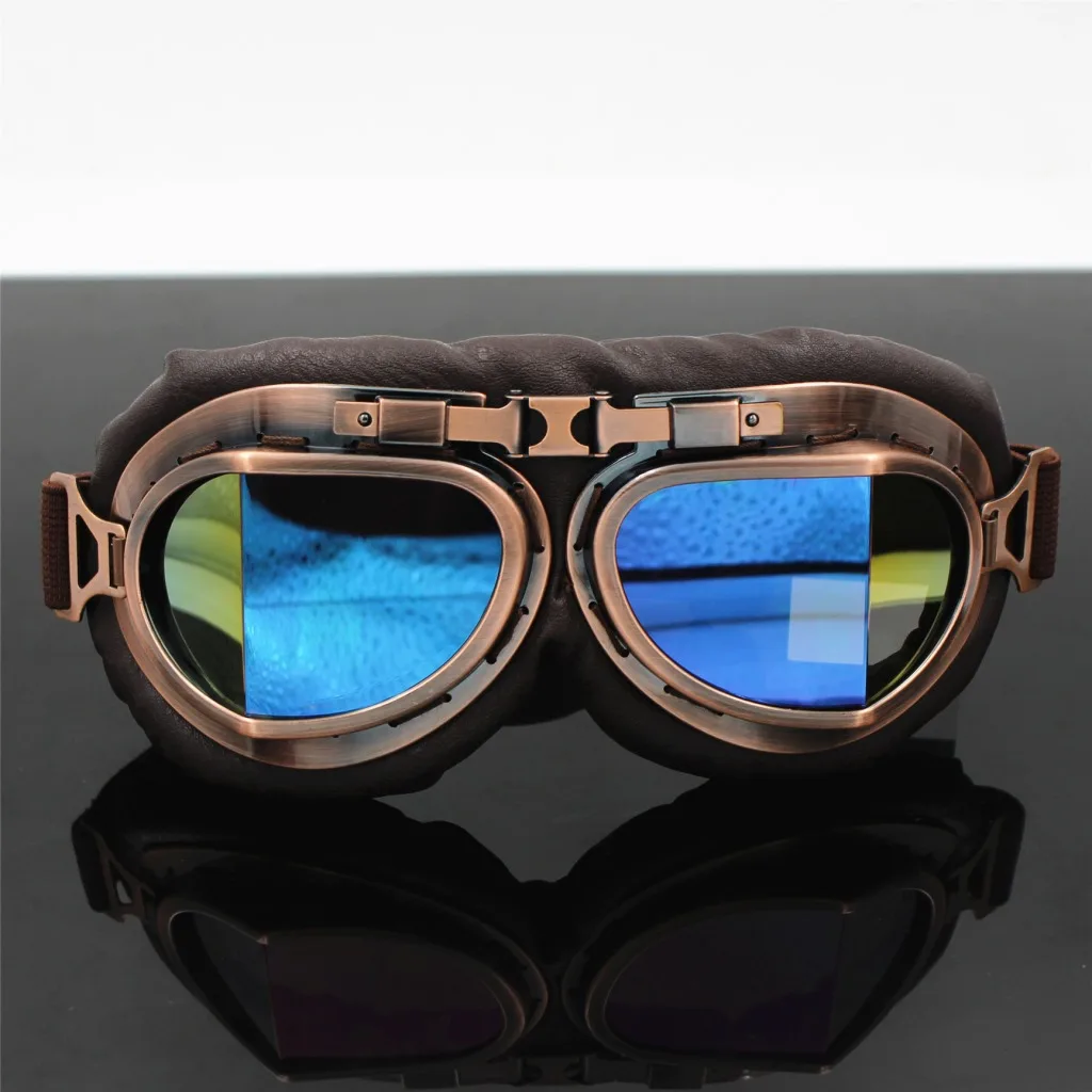 

Off-road Vehicle Outdoor Sports Motorcycle Goggles Angled Copper Style Windproof Sand Dust Explosion-proof Cycling Glasses