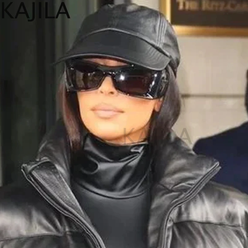 

Cat Eye Kardasha Sunglasses Women Cyber Y2K Sun Glasses for Men 2022 New Fashion Vintage Oversized Wrap Around Punk Eyewear