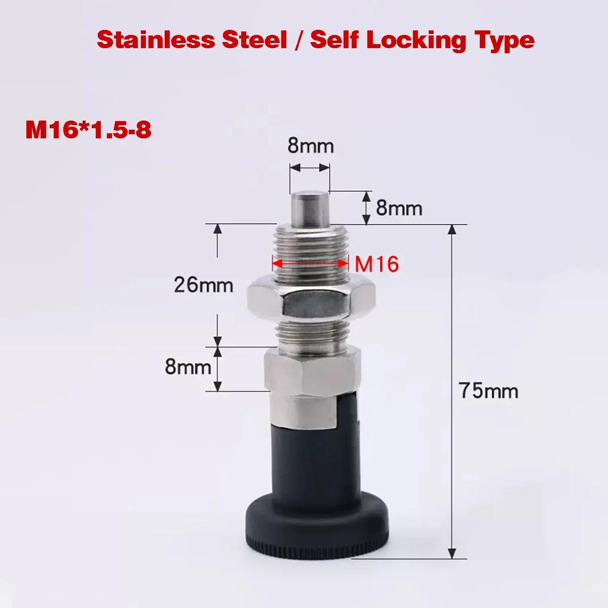 

Самоблокирующийся индексирующий штифт из нержавеющей стали M10-M20