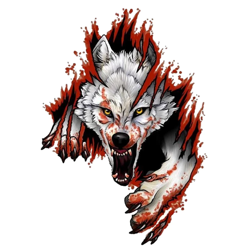 

Car Sticker Angry Wolf Modleing Personality Stickers PVC Auto Window Bumper Decorative Accessories Sunscreen Waterproof Decal