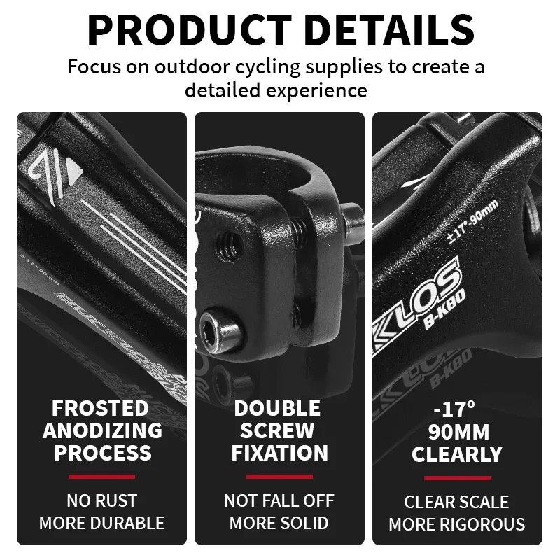 BUCKLOS-17-градусный вынос велосипеда из алюминиевого сплава MTB DH