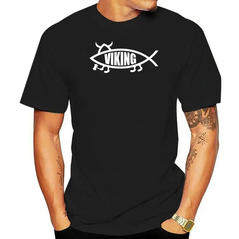 

Kaus Oblong Viking Fisch-tsf0168 Stiker Bom Aufkleber OEM Penyetelan Kaus Oblong Pria Kasual Keren Uniseks Fashion Baru Gratis