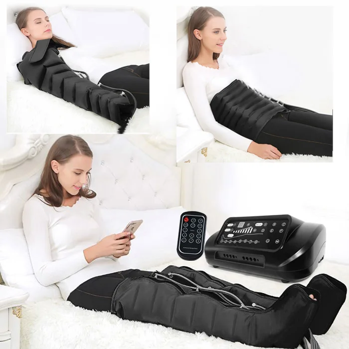 

Air Pressotherapy Lymphatic Drainage Machine CE Best Professional 8 Chamber Body Flexible White + Grey; Black or Customized 65W