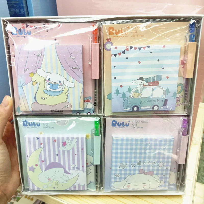 

Sanrioed Anime My Melody Cinnamoroll Little Twin Stars Kawaii Cute Cartoon Student Stationery Sticky Note Message Book Girl Gift
