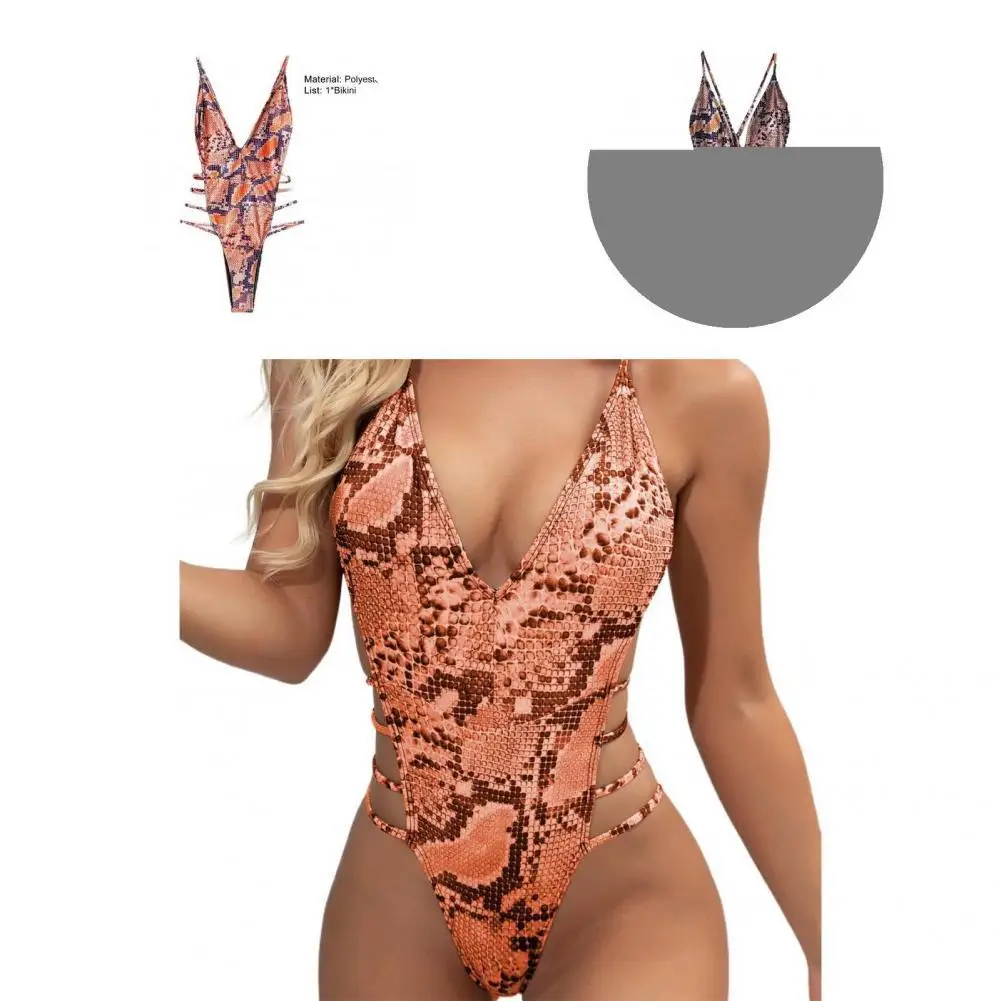 

Women Swimwear Deep V Necks Summer Monokini Quick-drying Summer Monokini