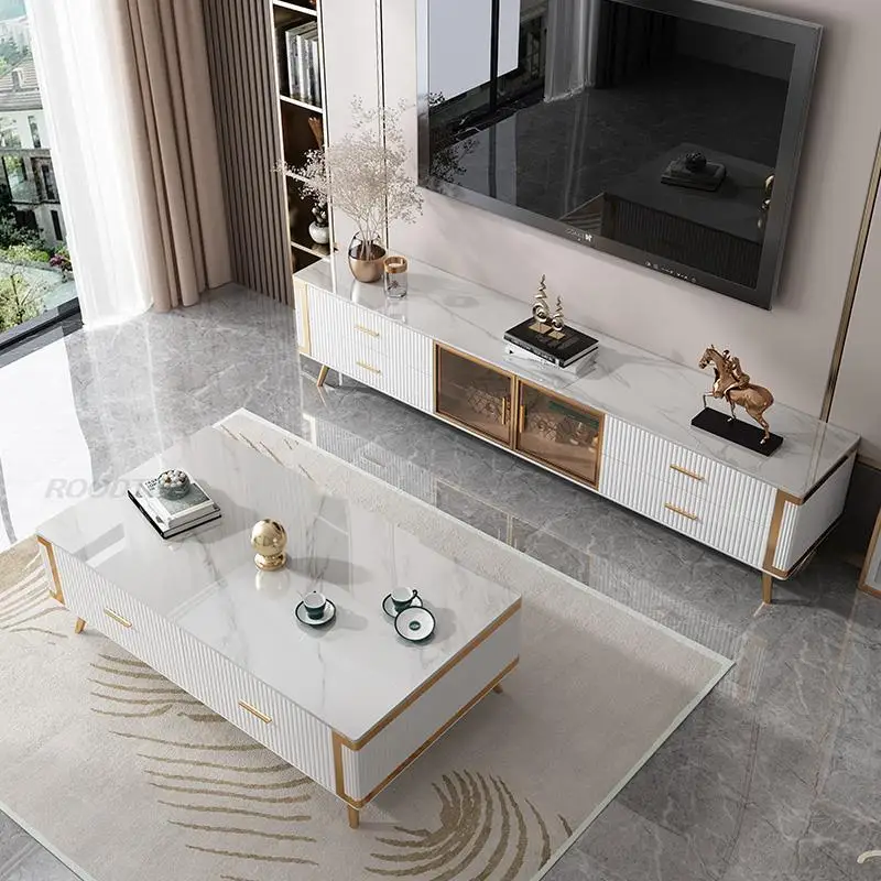 Roodtuo итальянский дизайн волнистый вертикальный шкаф для телевизора с белой