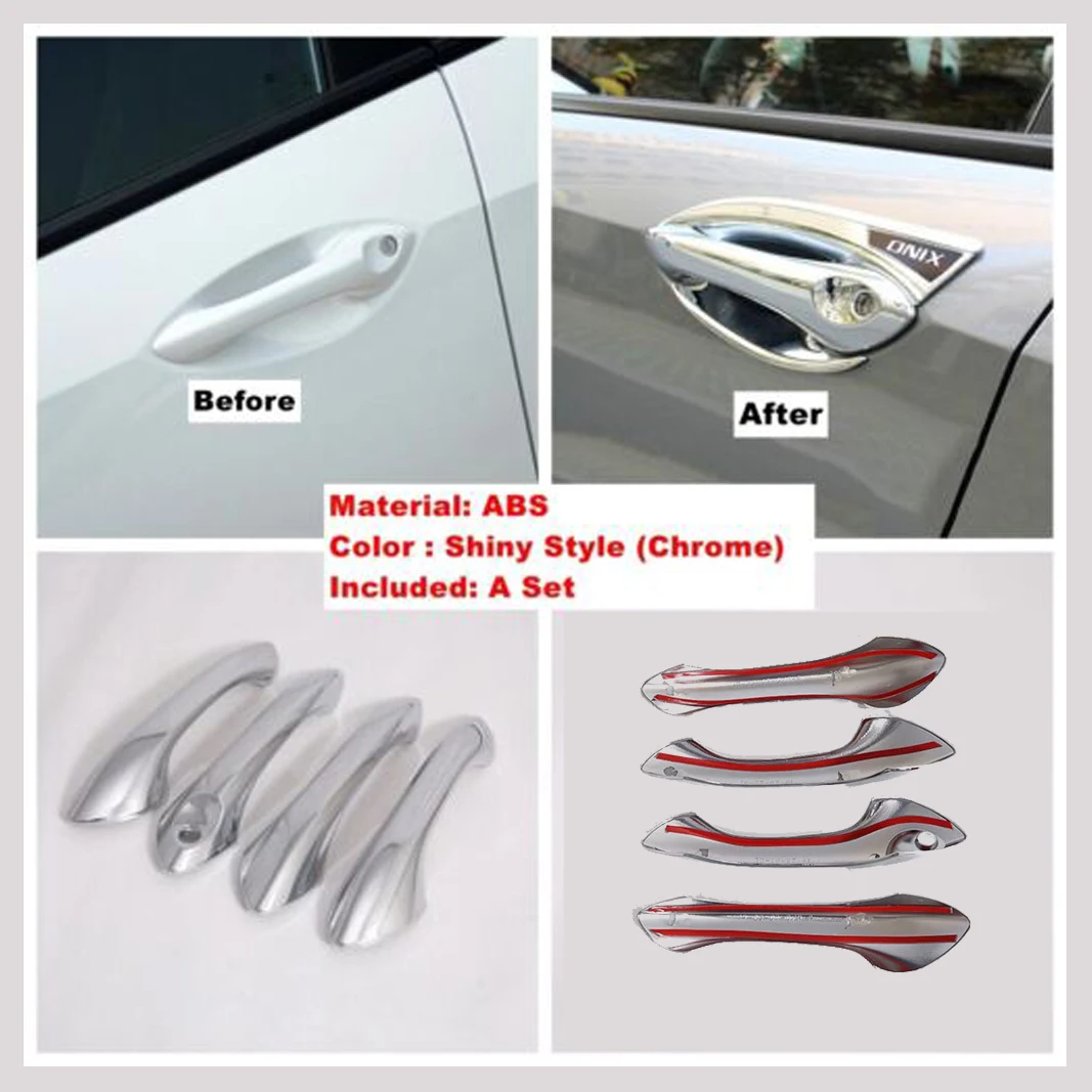 Для Chevrolet Onix II 2019 2020 2021 2022 хромированная внешняя дверная ручка автомобильная