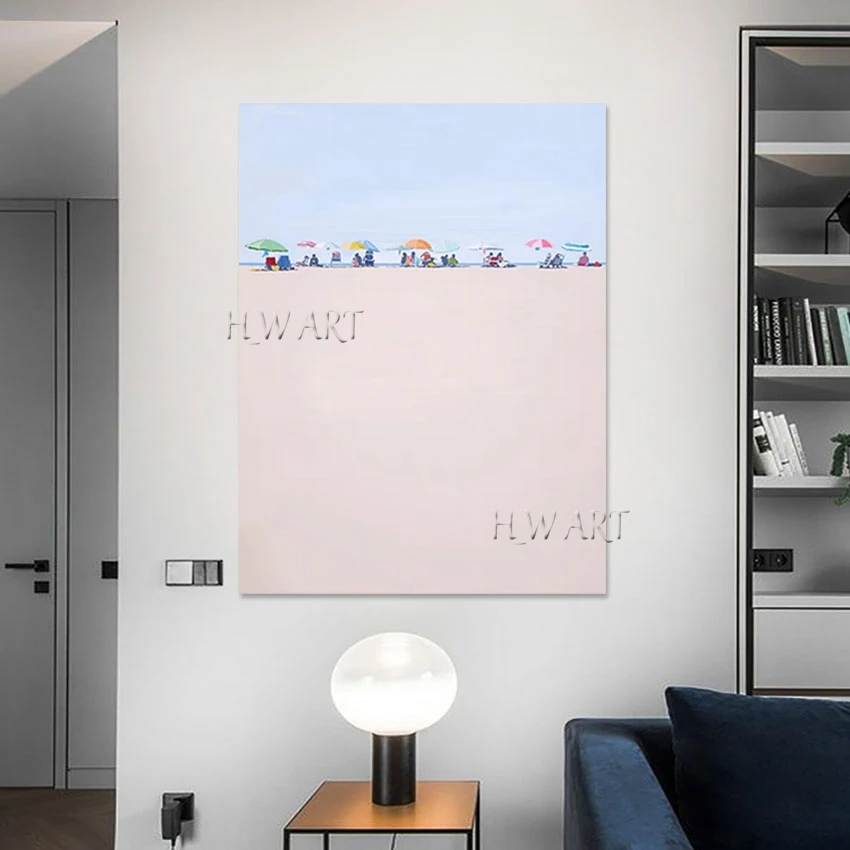 Абстрактная картина маслом 3D пляжный пейзаж без рамы