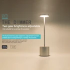 Современная алюминиевая Светодиодная настольная лампа с регулируемой яркостью для ресторана, беспроводная перезаряжаемая Usb Батарея 5200ma для отеля, Ktv, бара, столовой