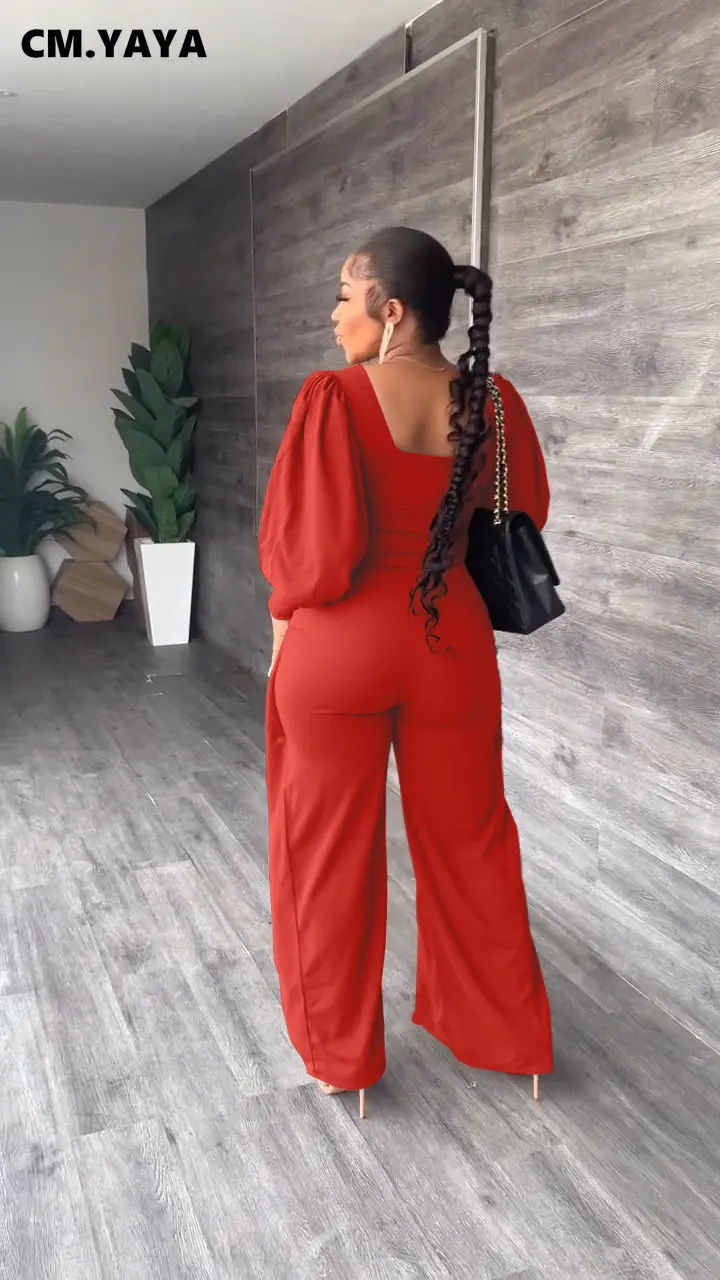 Женский костюм с длинными рукавами-фонариками CM.YAYA уличный из рубашки на молнии и