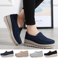 spring and autumn ladies suede sneakers sneakers womens fashion platform shoes womens shoes heightening ladies sneakers