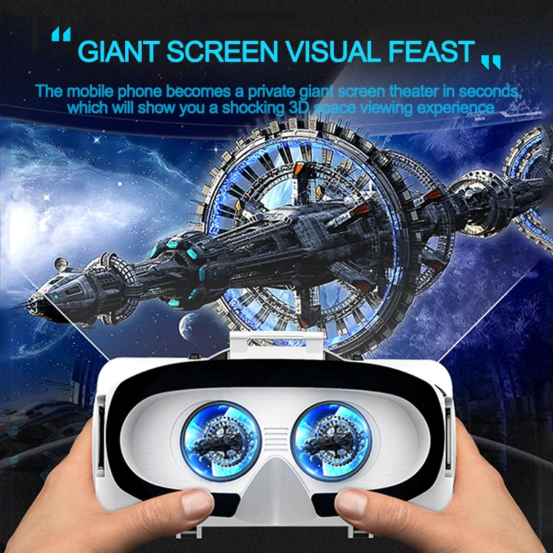 Очки виртуальной реальности шлем с беспроводным контроллером для смартфонов под