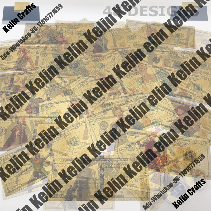 

31-49 Kelin у нас есть больше Moive Marwvel Heros золотые банкноты для Moive фанатов отличный подарок