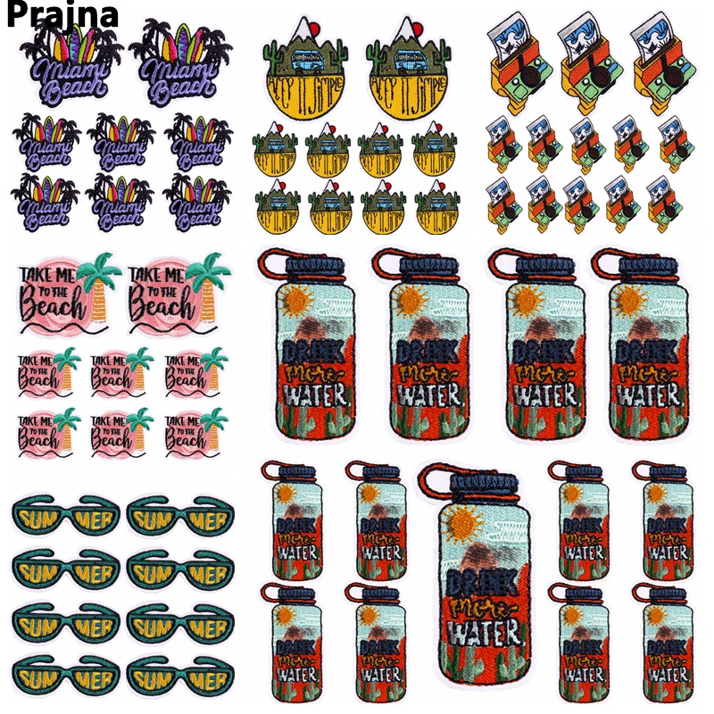 

10 шт., термоклейкие нашивки с принтом «горные приключения»