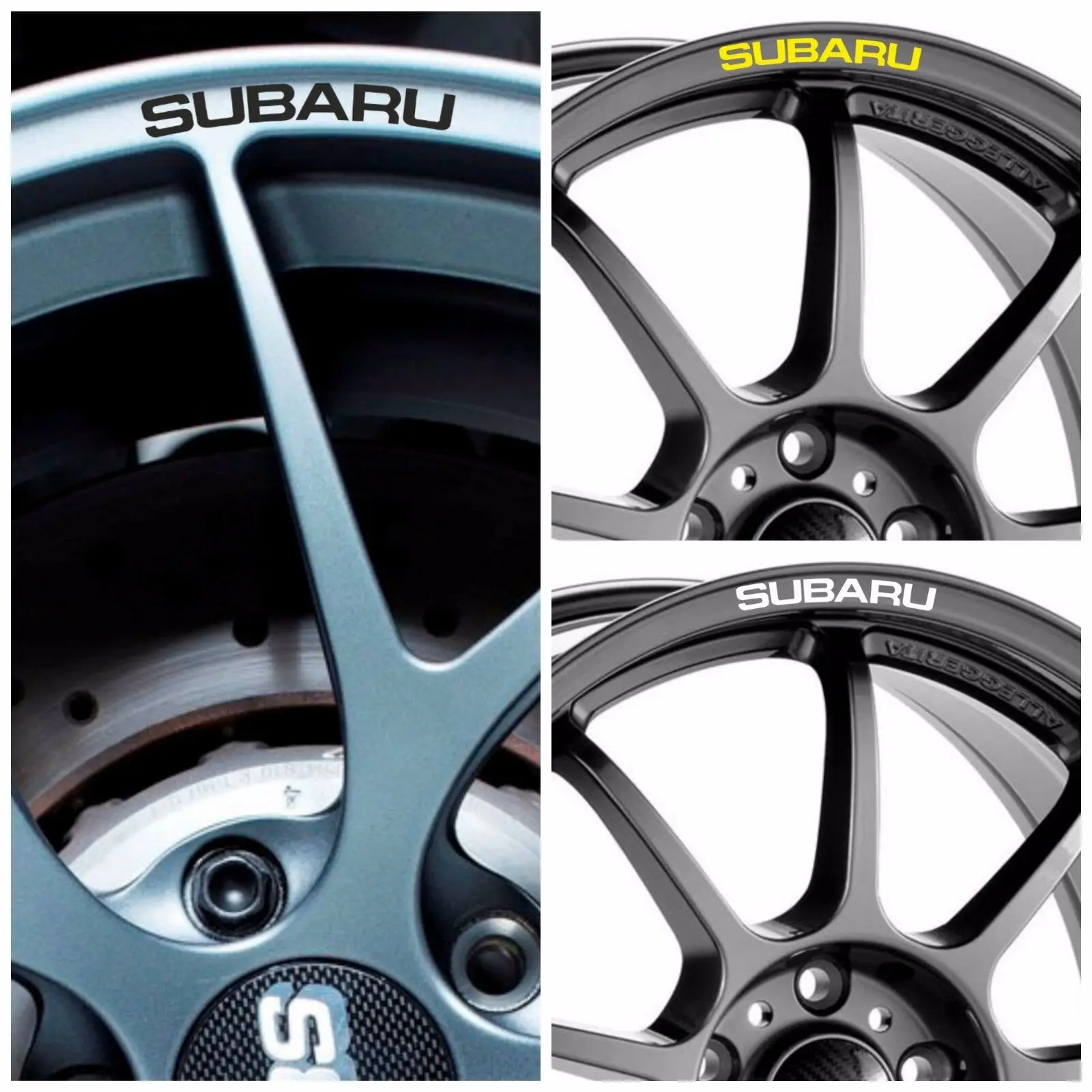 

8x SUBARU колесные диски из сплава изогнутые гоночные наклейки для BRZ Impreza WRX STi