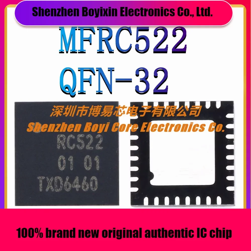 

MFRC522 RC522 QFN32 523 New Original Authentic RF Card RFID Non-contact Read-write Chip POS Machine Commonly Used