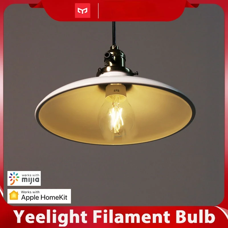 

Умная Светодиодная лампа накаливания Xiaomi Mijia Yeelight YLDP12YL 700 люмен 6 Вт лимонная умная лампа работает с Apple Homekit для комплекта умного дома