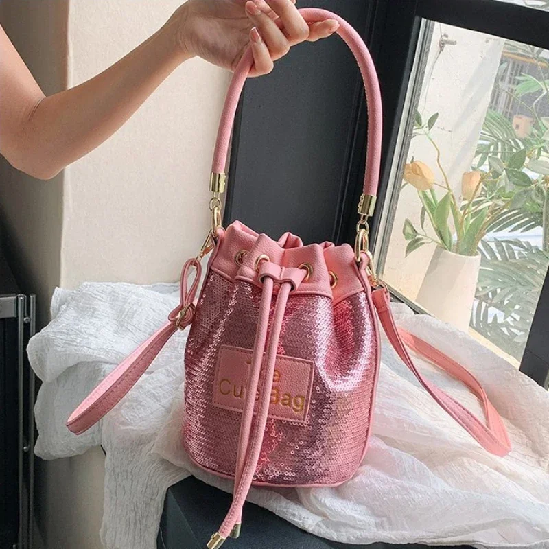 Новинка 2024 Повседневная Высококачественная женская сумка на шнурке плечо