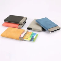 rfid blocking automatic pop up credit card case pouch airtag wallet bank card holder business purse cash coin pocket carteira