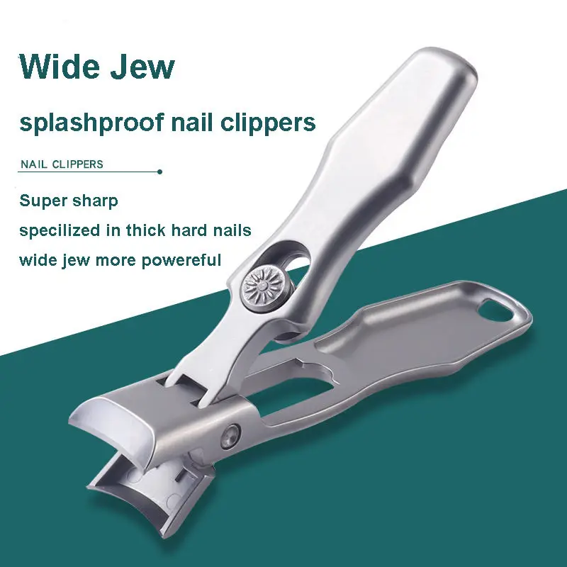 High Quality Wide Jaw Nail Clippers Stainless Steel Manicure Cutter Thick Hard Toenail Fingernail Scissors Trimmer Tools