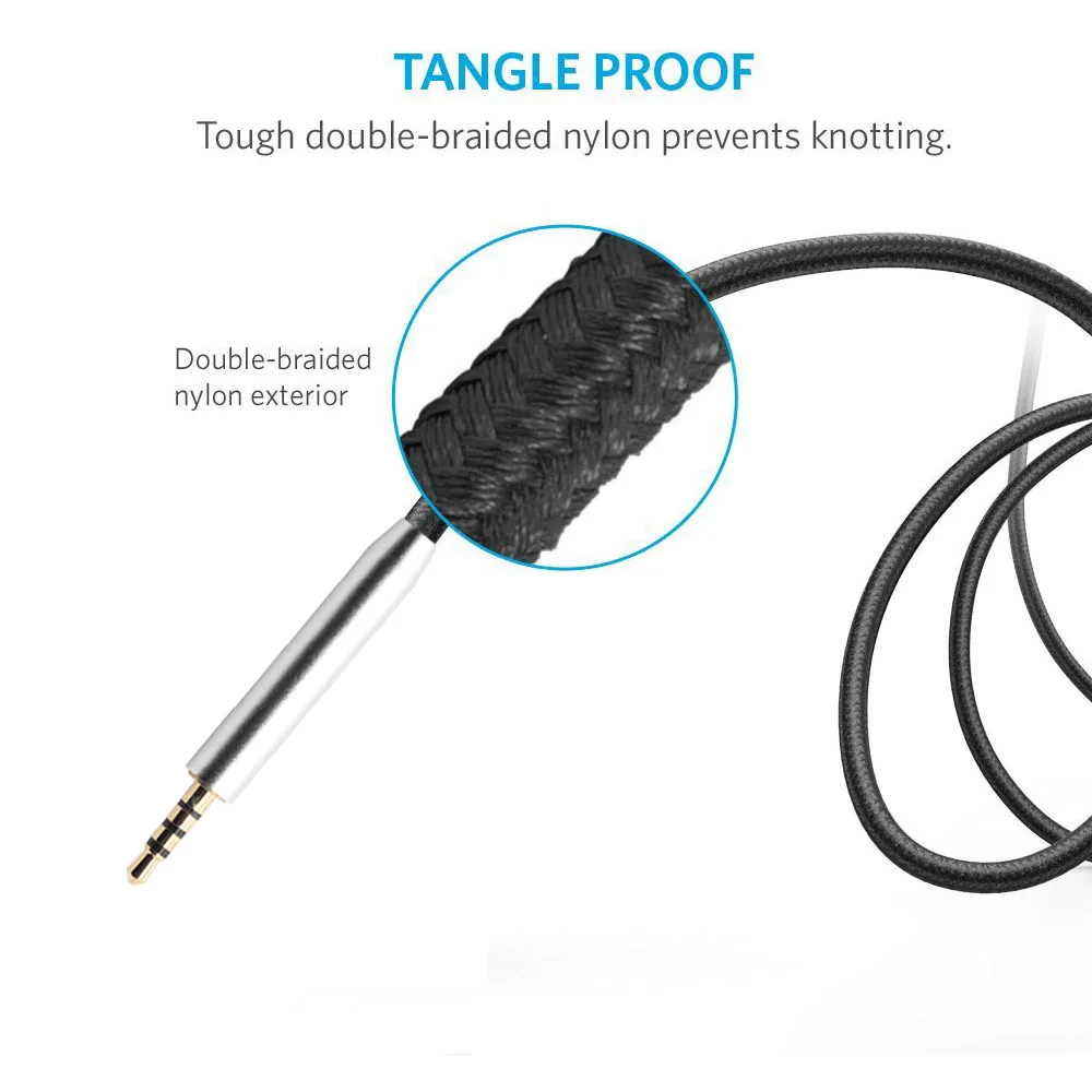 Фото Кабели POYATU QC45 для наушников Bose QuietComfort 35 45 QC25 QC35 NC700 OE2 OE2i, сменные шнуры с микрофоном и пультом дистанционного управления №2