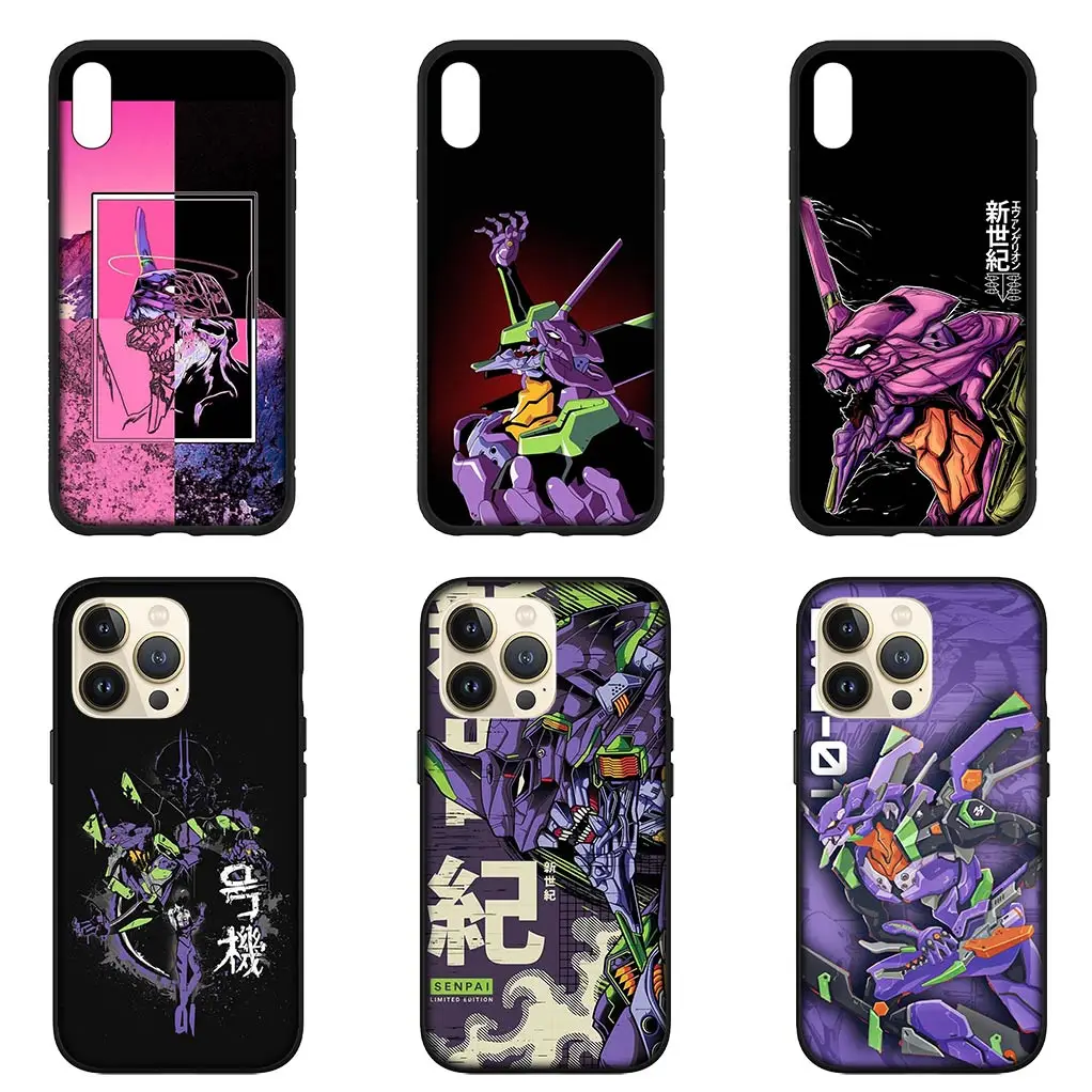 N-Neons G-Genesis E-Evangelions EVAs Case for Apple iPhone 16 11 Pro XS Max X XR 6 7 8 6S Plus + SE 2022 16+ Phone Cover Casing