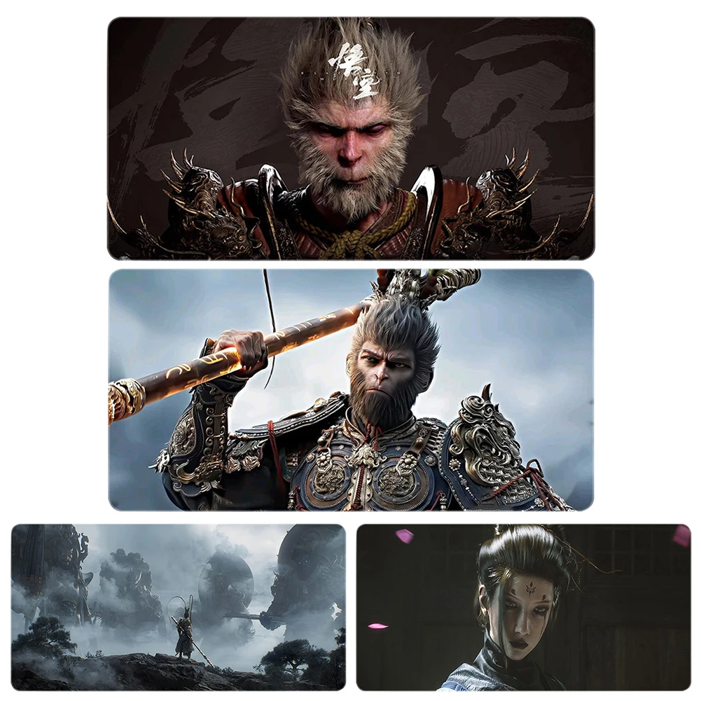 Черный настольный коврик Myth WuKong для клавиатуры и мыши большой компьютера