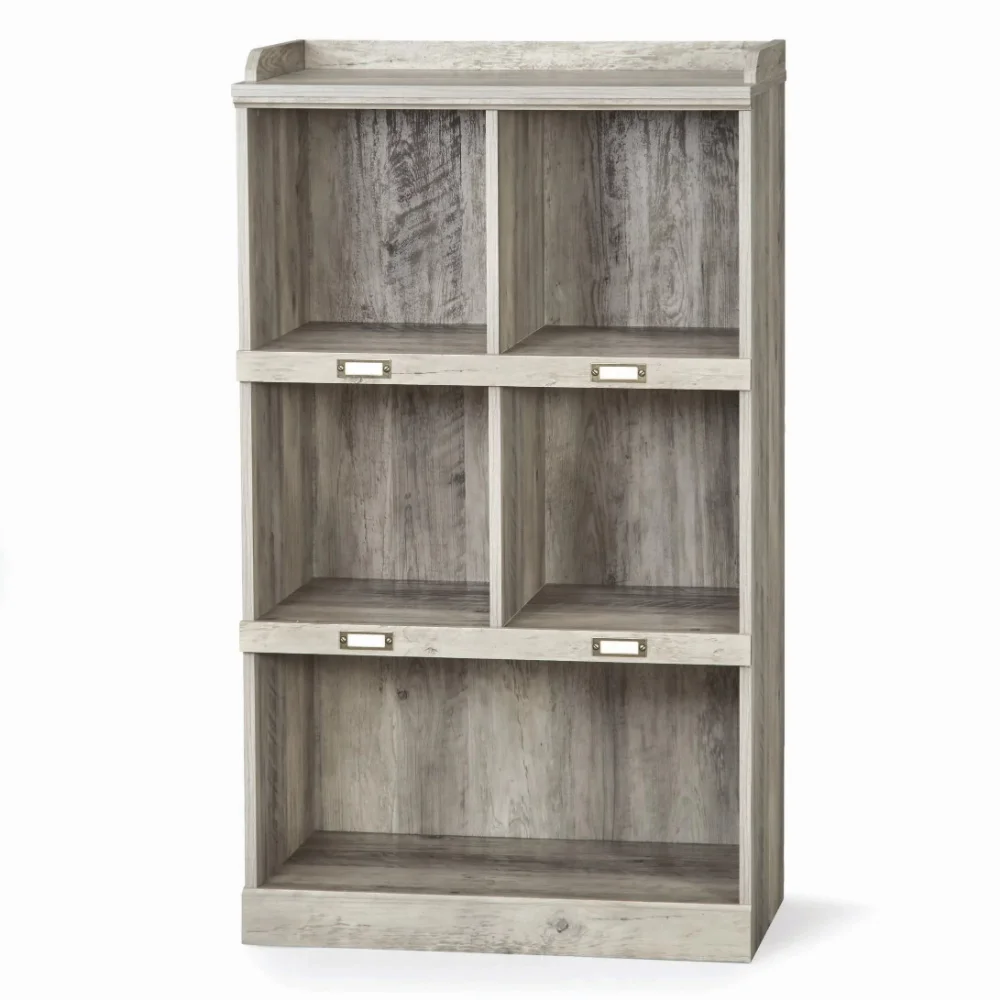 

Better Homes & Gardens Modern Farmhouse 5-Cube Organizer Bookcase with Name Plates, Rustic Gray Finish