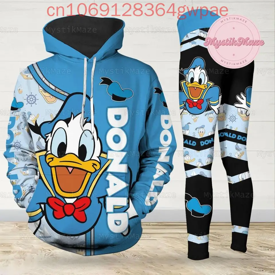 Рождественский комплект с капюшоном и леггинсами Disney Donald Duck женская толстовка