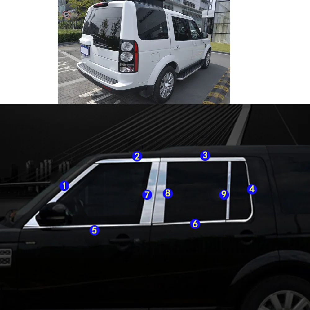 

Наклейка декоративная оконная стойка средняя полоса обрезанная рамка капоты для LAND ROVER Discovery 4 2005-2010 2011-2013 2014 2015 2016