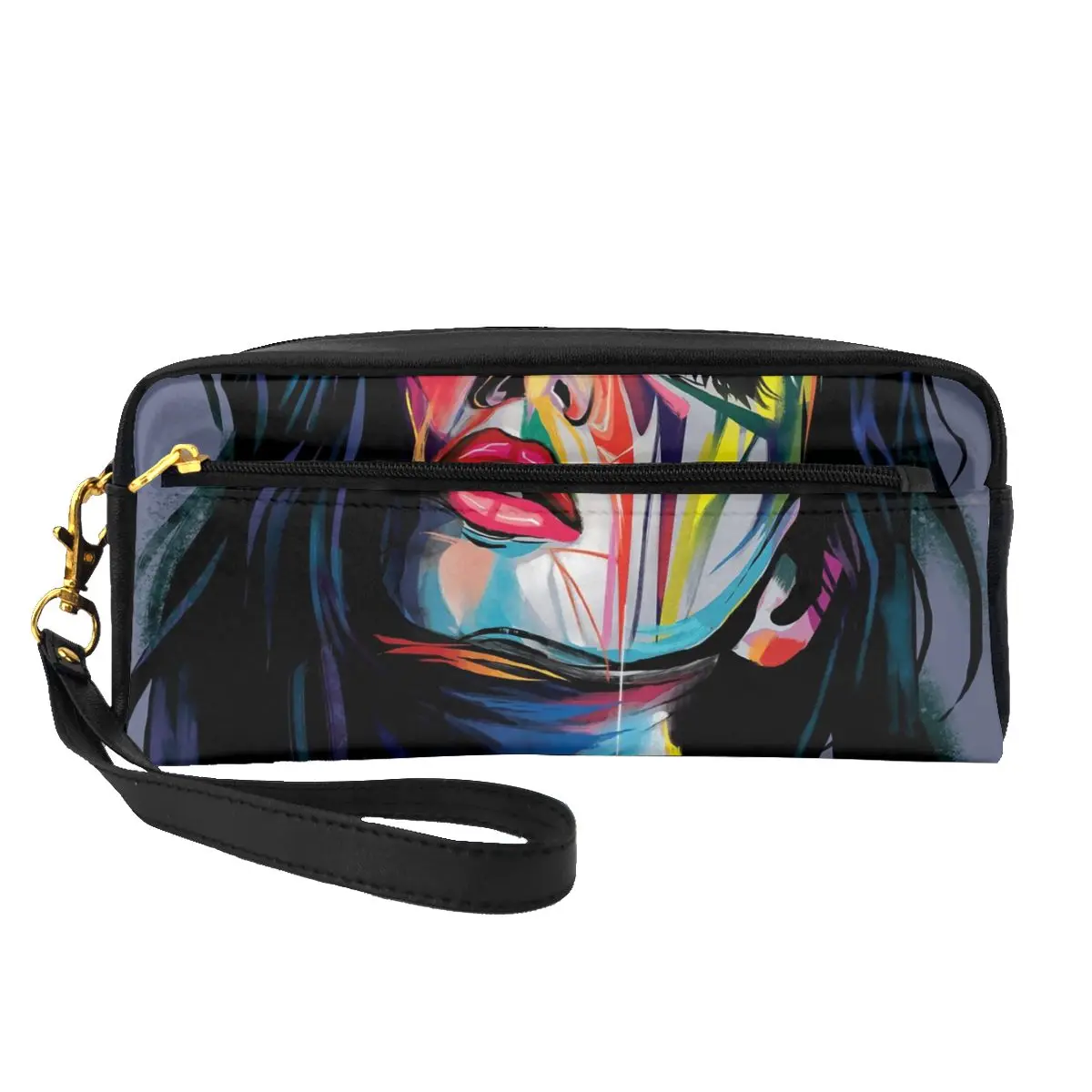 

Женские кожаные Органайзеры для хранения головы, абстрактная Женская сумочка для макияжа для пар, ежедневная организация, косметички