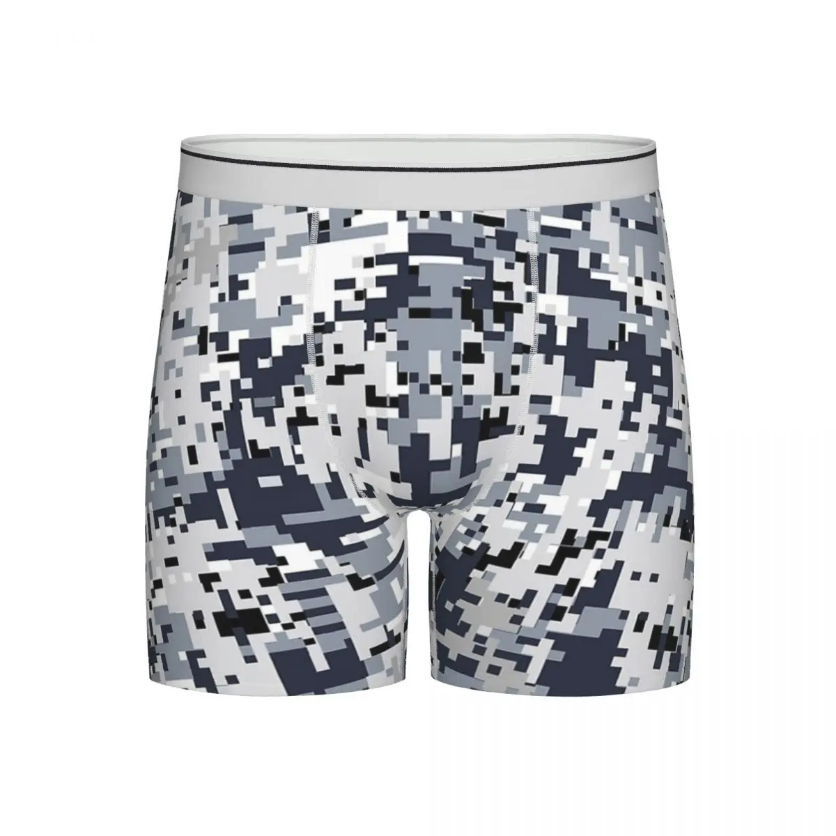 

Men's Urban Digital Army Camouflage Long Underwear Printed Boxer Shorts Panties Homme Breathable Underpants S-XXL