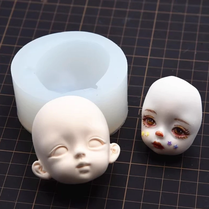 DIY глиняная форма 3D кукла человеческое лицо силиконовая для шоколадных конфет