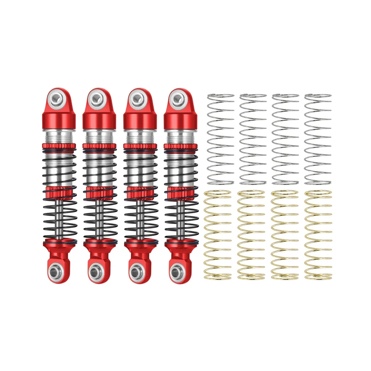 

4 шт., металлический масляный амортизатор для Traxxas TRX4M TRX-4M 1/18, детали для обновленного автомобиля на гусеничном ходу, красный