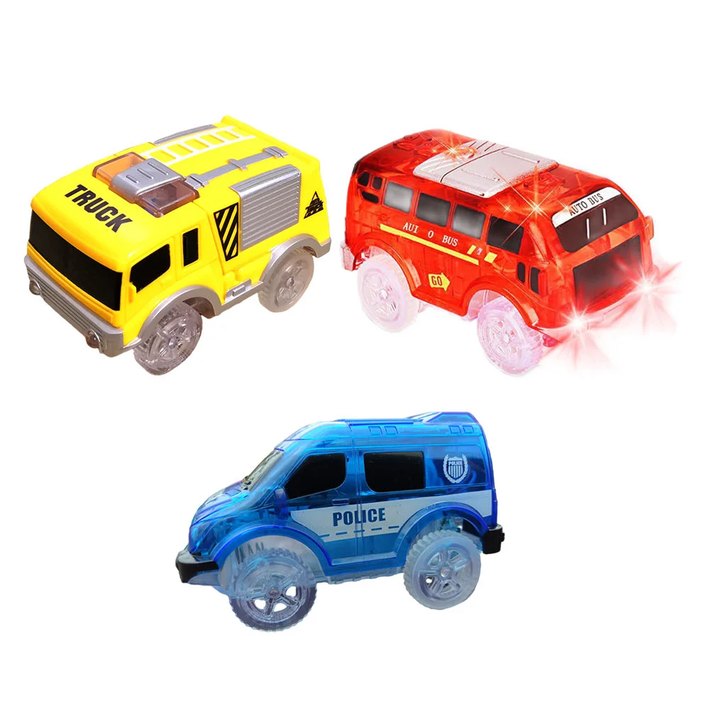

Car Track Toy Tracks Light Glow Up Led Electric Kids Accessories The Dark Racing Cars Glowing Truck Toys