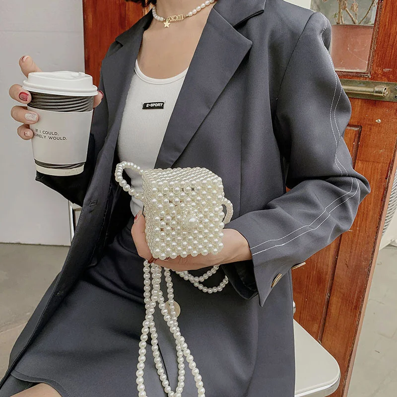 

Женская повседневная сумка-мессенджер с клапаном для девушек, миниатюрная сумочка-мессенджер с жемчугом в стиле ретро, дамский кошелек с по...