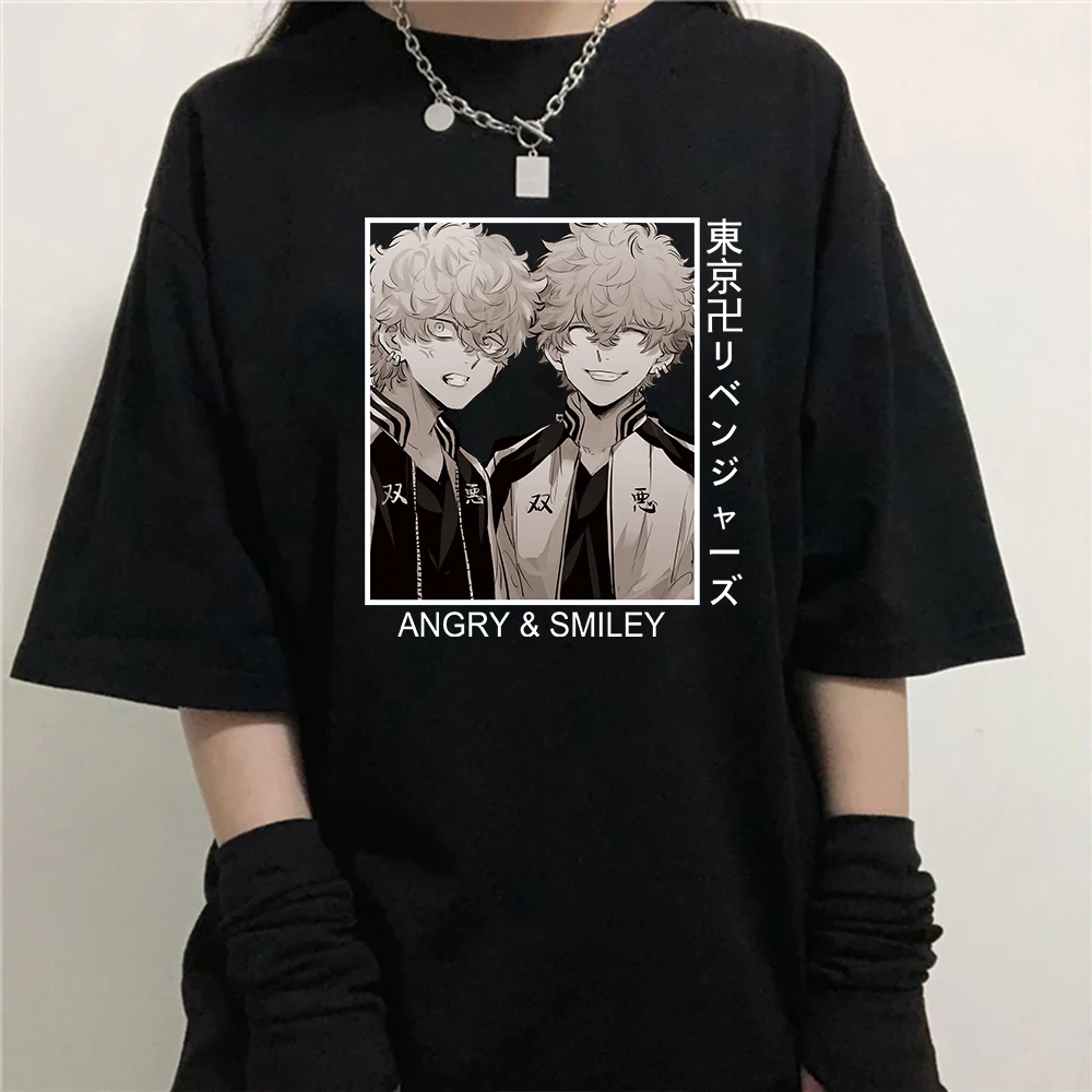 

Anime Tokyo Revengers Printed T-shirt Kawata Brother Manga Tees Summer Crewneck Tops Casual Clothes