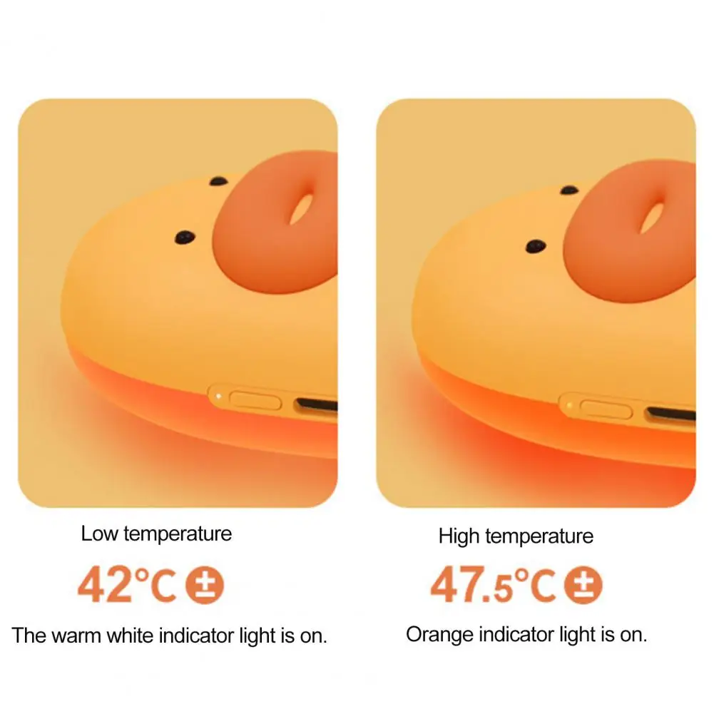 

Stylish Cartoon Duck Winter Portable Hand Warmer Power Bank Plastic Mini Hand Warmer Two Gear Adjustment for Outdoor